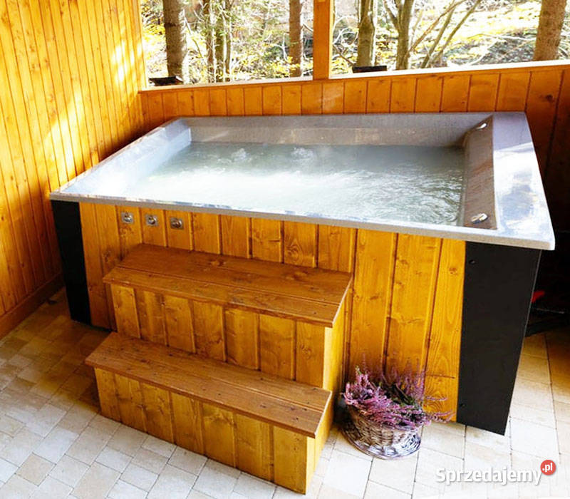 JACUZZI OGRODOWE MODERN 5 W ZABUDOWIE Z DREWNA Z Wrocław