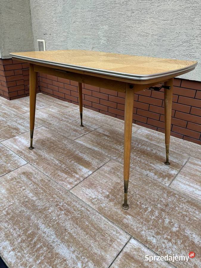 Stolik PRL vintage art deco rozkładany Garwolin