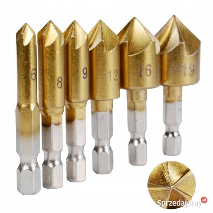 Frezowniki pogłębiacz stożkowy 90 KOMPLET 6 Mierzyn