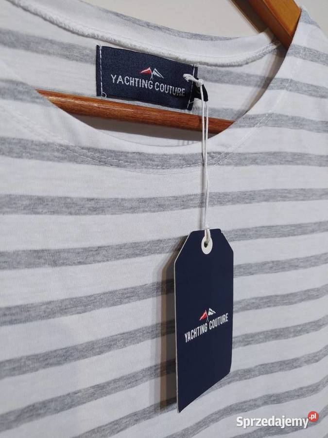 Yachting Couture S bluzka tunika paski popielaty Kraków
