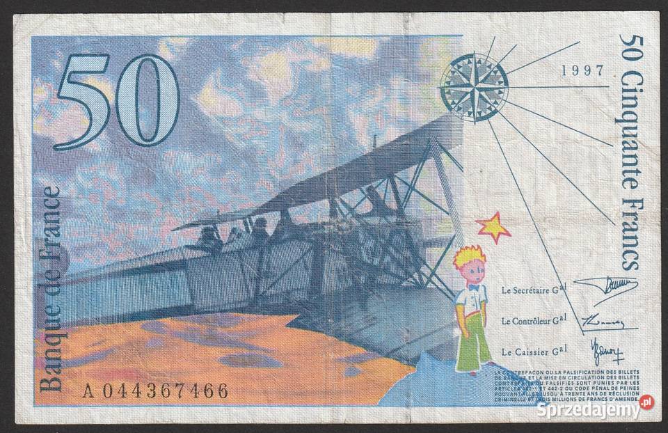 FRANCJA 50 FRANKÓW 1997 de SaintExupery A Łódź sprzedam