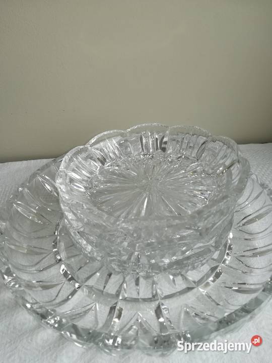 przepiękny kryształ kryształowe talerzyki i przezroczysty Gdańsk