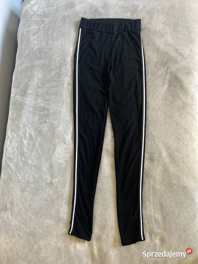Legginsy getry czarne z lampasami Rozmiar 40(L) Spodnie Jasło