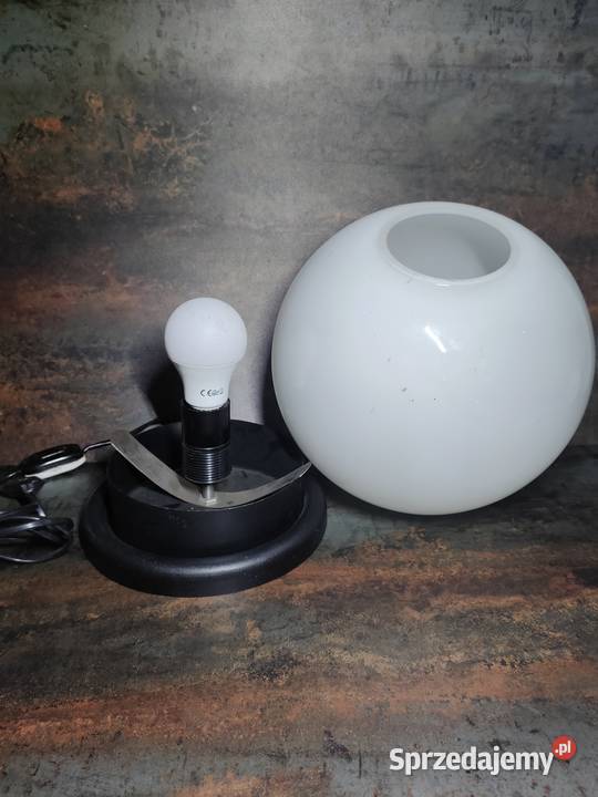Lampa szklana kula PRL vintage lata 60 Kalisz