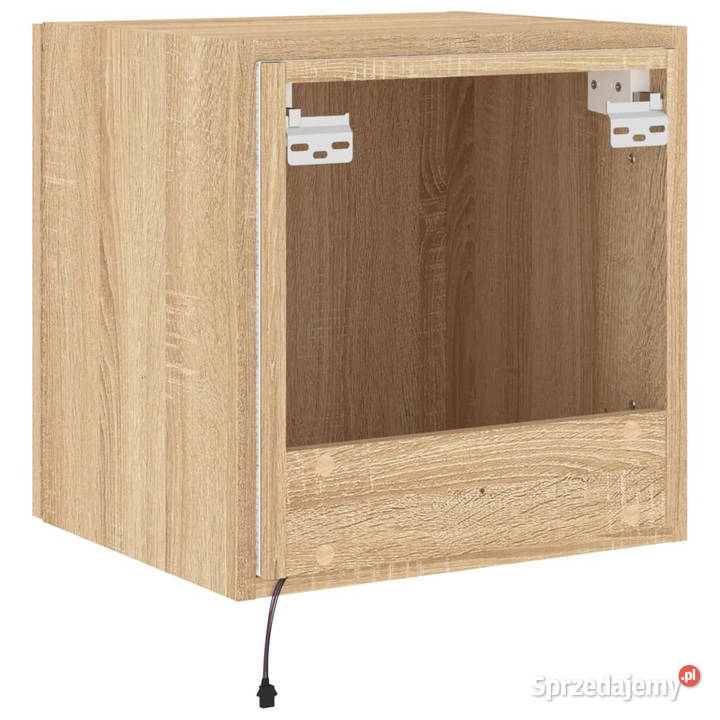 Ścienne szafki TV z LED 2 dąb sonoma 405x35x40 Warszawa sprzedam