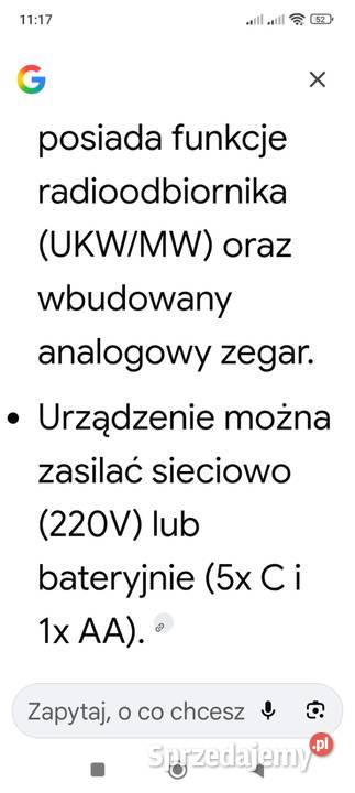 Radio budzik Niemiecki Ciekoty sprzedam