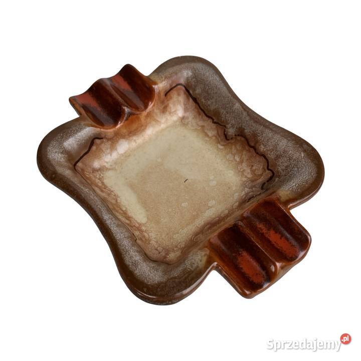 Popielniczka ceramiczna fat lava sygnowana Warszawa