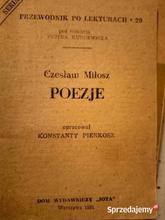 Miłosz Poezje biblioteka Analiz Literackich mazowieckie Warszawa