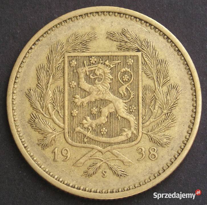 FINLANDIA 5 MARKKAA MAREK 1938 Łódź