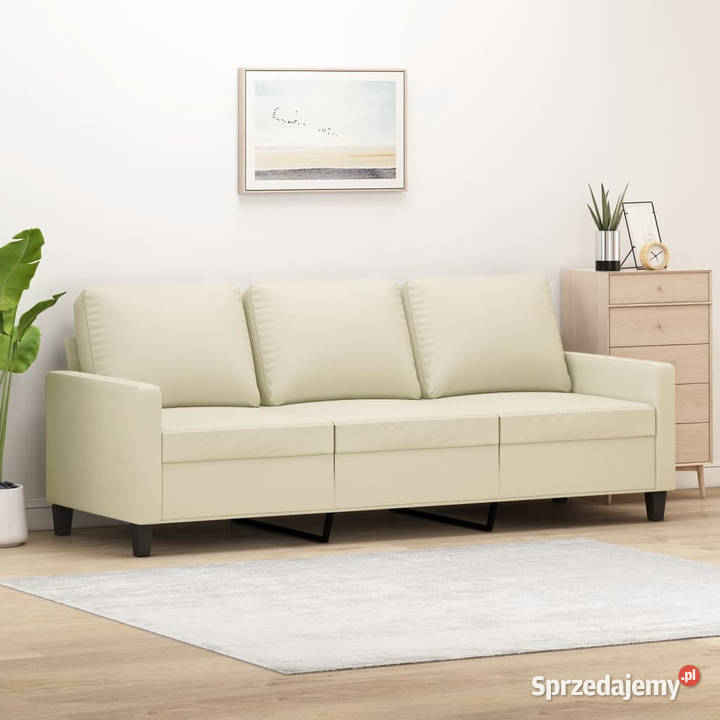 3osobowa sofa kremowa 180 sztuczna skóra Sofy i kanapy Warszawa