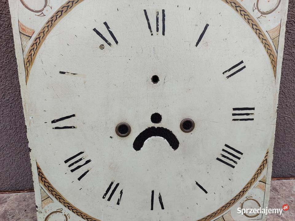T132 Tarcza zabytkowego zegara podłogowego Antyki Tczew