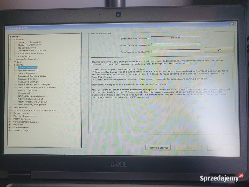 Dell Latitude 5490 i78650U 16GB RAM SSD 256GB Gliwice