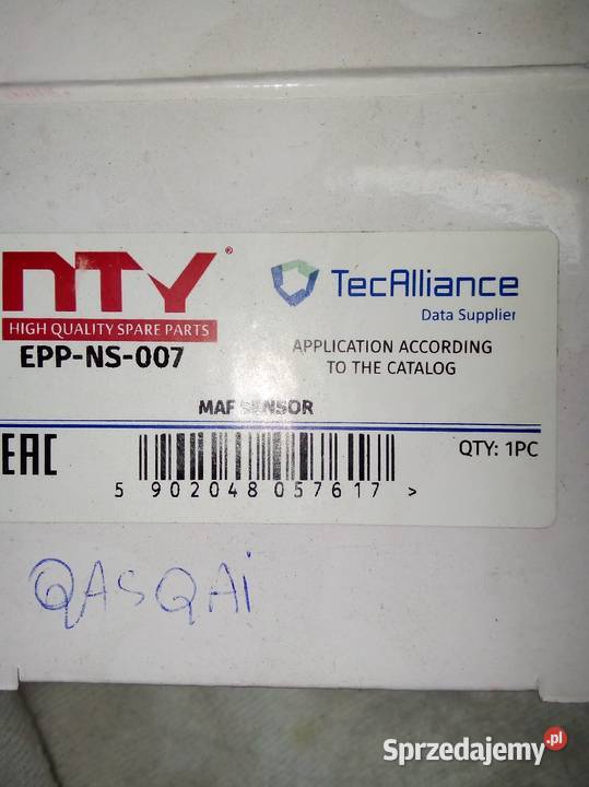 Maf sensor Nissan Qashqai J10 czujnik przepływu nieuszkodzony Qashqai+2 Kolbuszowa