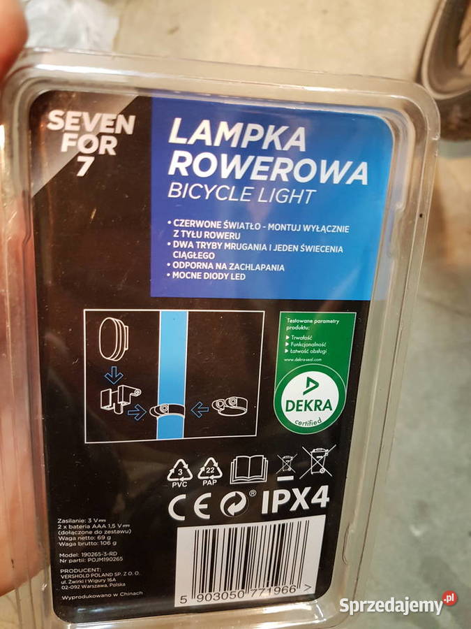 Tylna lampka do roweru Części i akcesoria Mielec