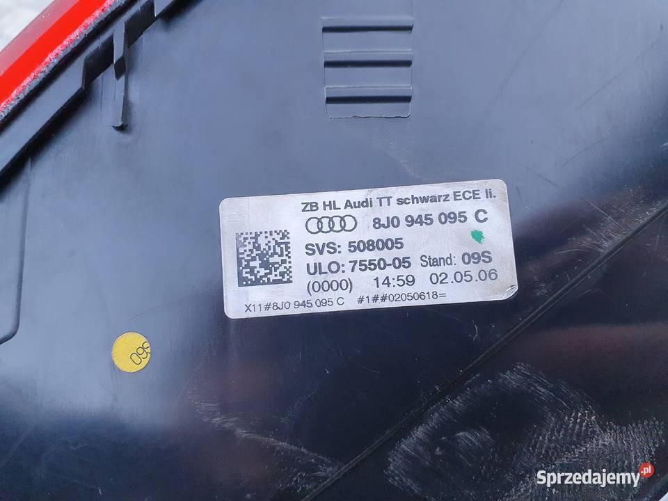 Audi TT 8j Lampa lewa tył kompletna ładna Słupca sprzedam