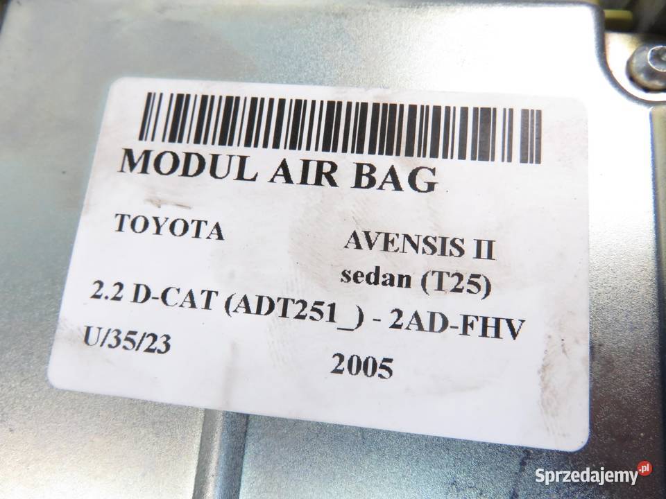 MODUŁ AIRBAG TOYOTA AVENSIS II T25 8917005121 Skrzynki bezpieczników małopolskie