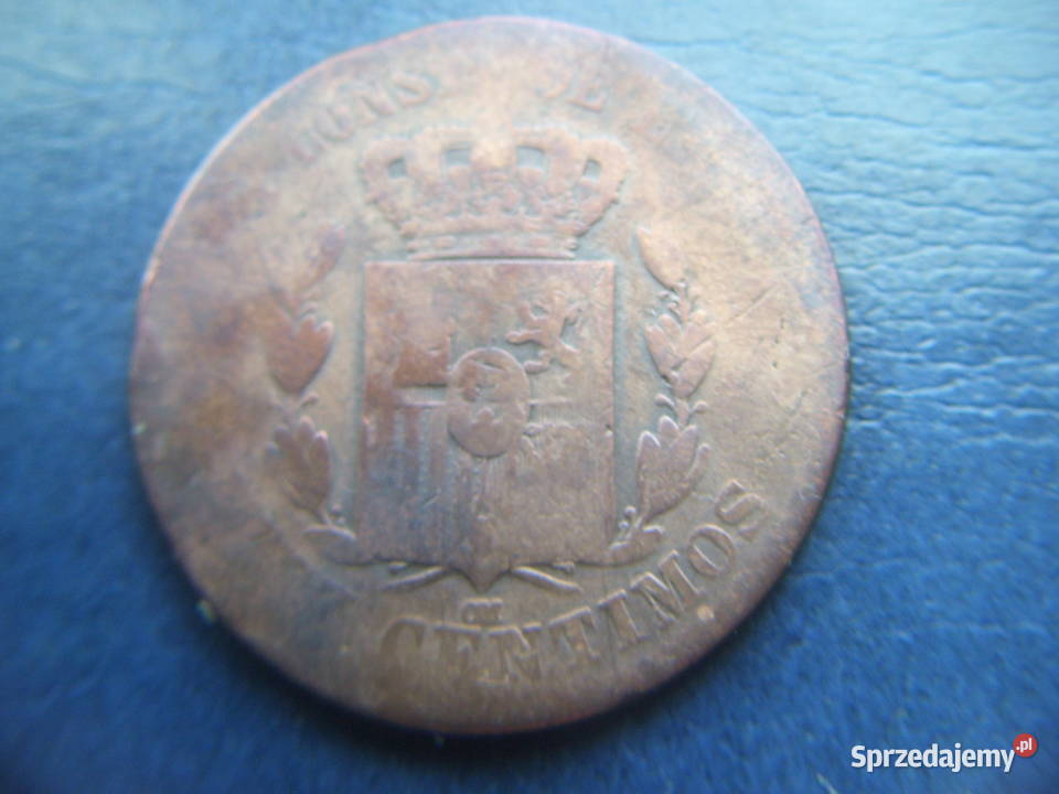 Stare monety 10 centym 1878 Hiszpania 3 Lesko