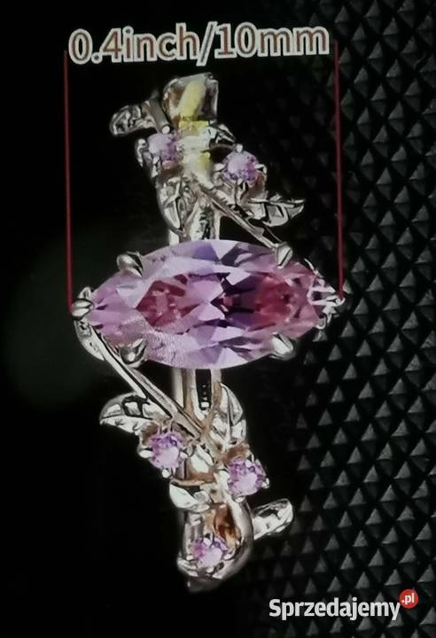 Komplet biżuterii pierścionek i kolczyki śląskie Lędziny