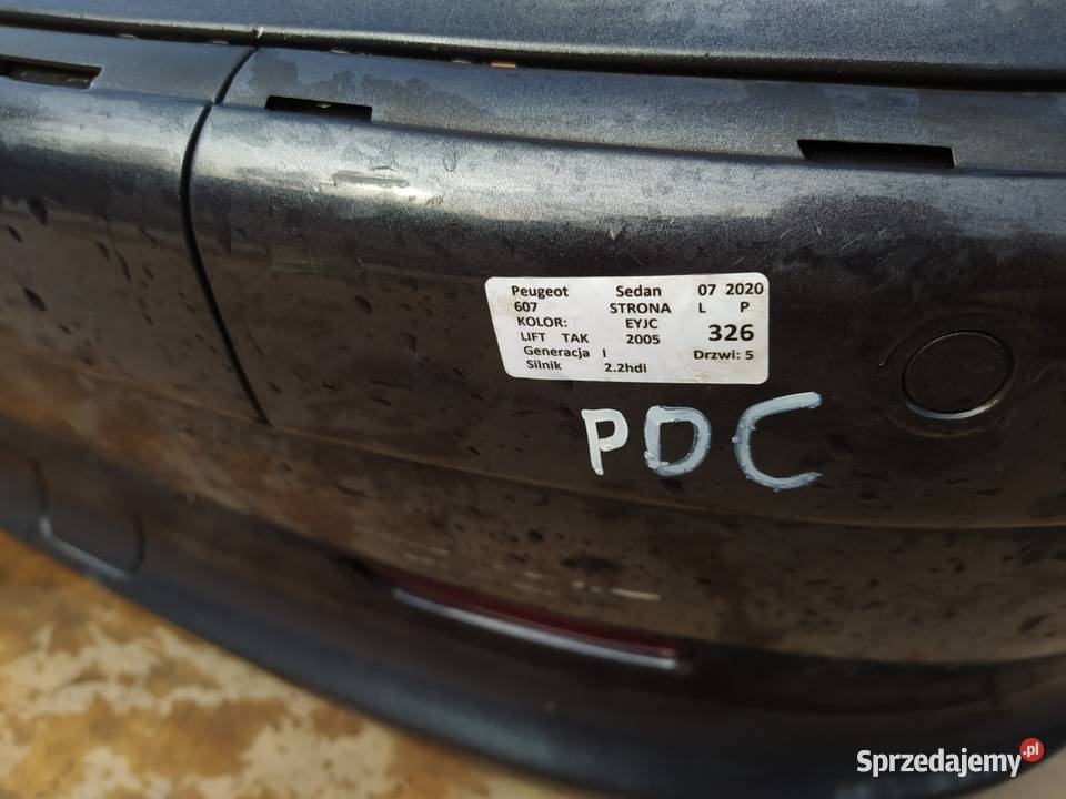 PEUGEOT 607 I FL EYJC ZDERZAK TYŁ PDC osobowe Zbierkowo
