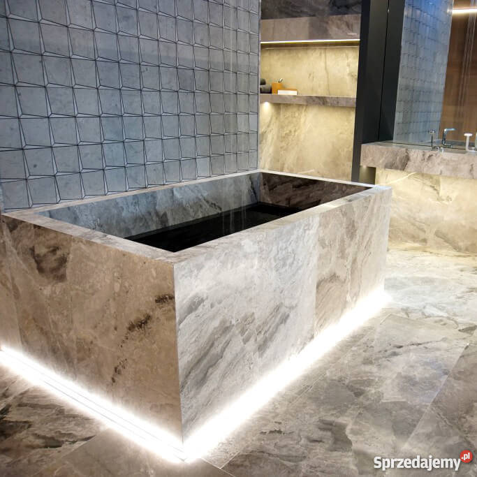 Płytki marmurowe szare polerowane 406x61x12 Materiały budowlane Katowice