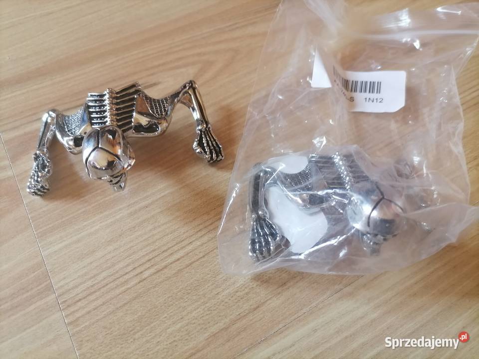 Ornament Chromowany na Lampę SZKIELET CZASZKA Konstantynów Łódzki