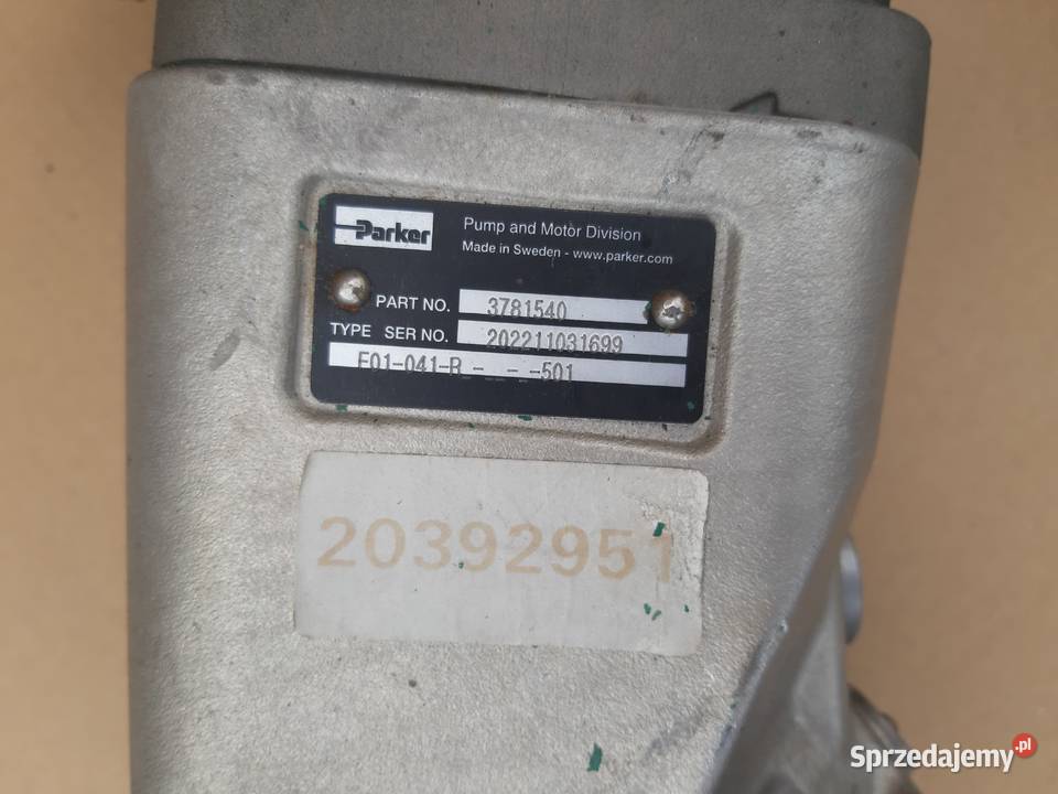 VOLVO POMPA TŁOCZKOWA PARKER 3781560 3781540 Trzciel