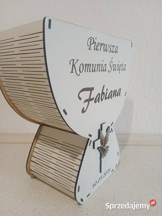 Biały Personalizowany kielich komunijny XL 25 Gorzów Wielkopolski sprzedam