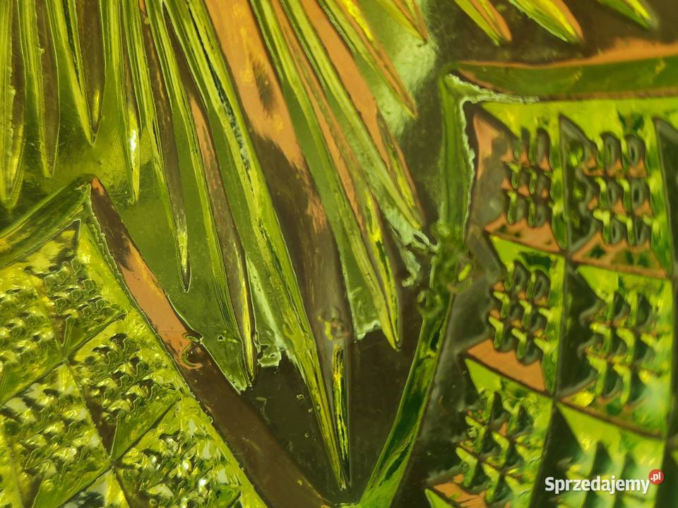 Szkło uranowe George Davidson talerz miska 1896r Kraków