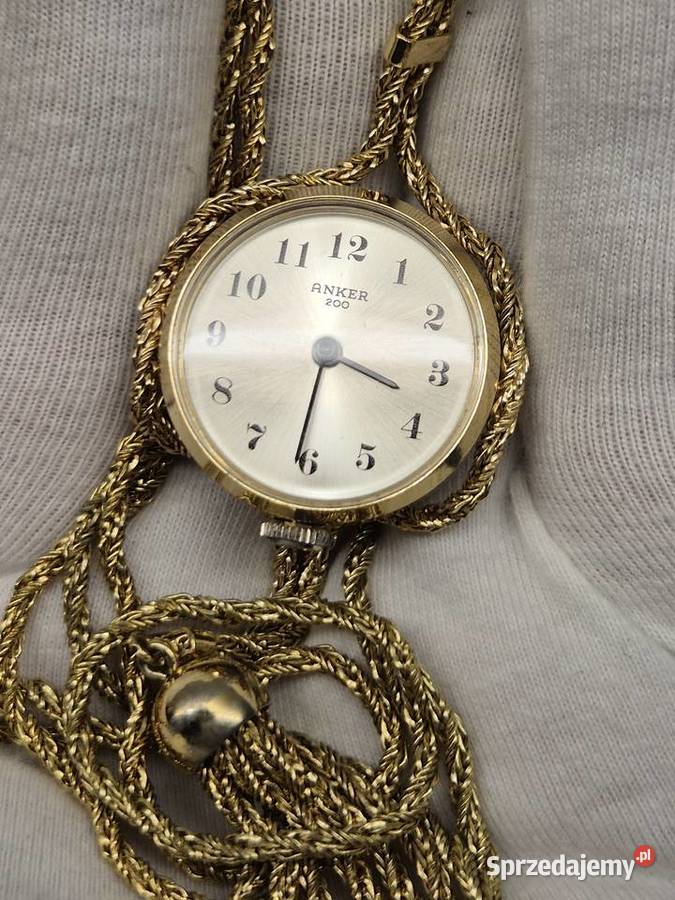 Cudowny naszyjnikwisiorek zegarekANKER śląskie Chorzów