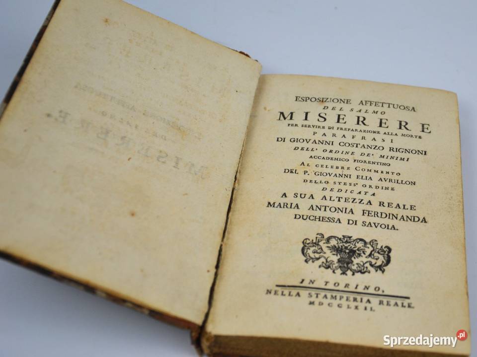Esposizione Affettuosa Del Salmo Miserere Turyn Bronisze