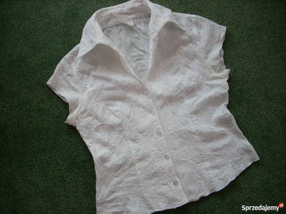 Sara Biała koszula haftowana 36 38 S M Nowy Sącz