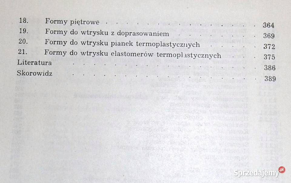 Konstrukcja form wtryskowych do tworzyw Pozostałe sprzedam