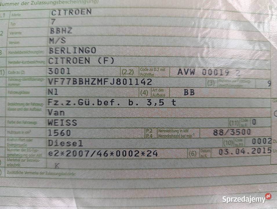 Citroen Berlingo 16 HDI z Niemiec 15 SUPER STAN Berlingo Osiek