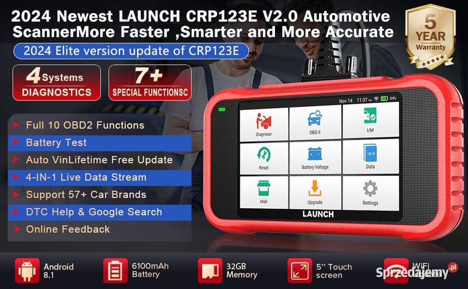 Launch crp123e v20 7 funkcji serwisowych plus Interfejsy diagnostyczne Narzędzia diagnostyczne Siemianowice Śląskie sprzedam