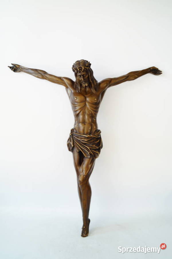 Jezus Chrystus duża figura z brązu rzeźba Gizałki