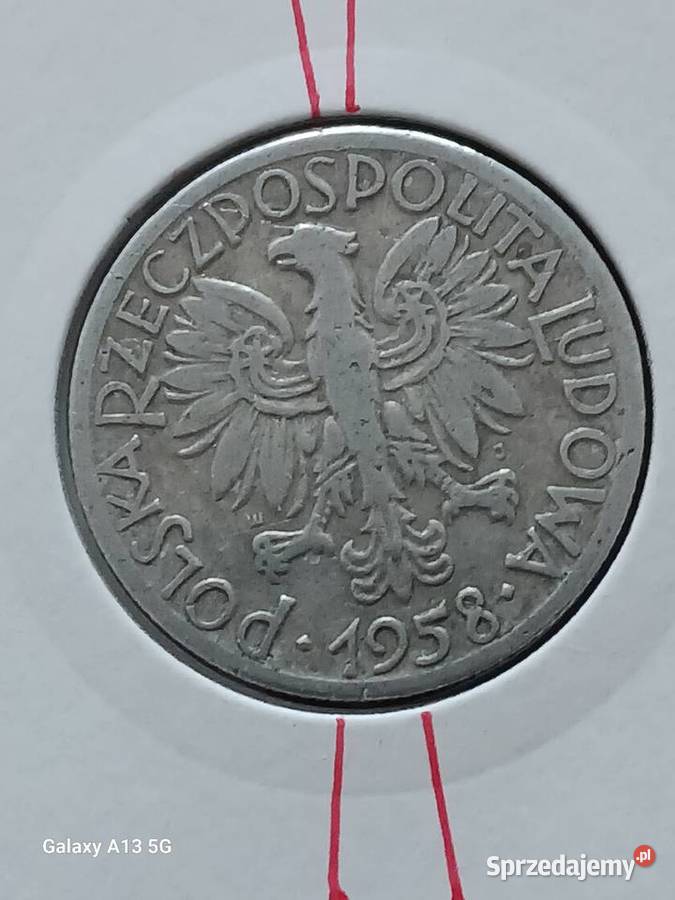 5 Złotych Rybak 1958 r Skrętka 4 Konin