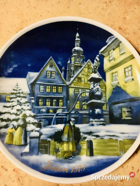 Talerze motyw bożonarodzeniowy Dobre Miasto sprzedam