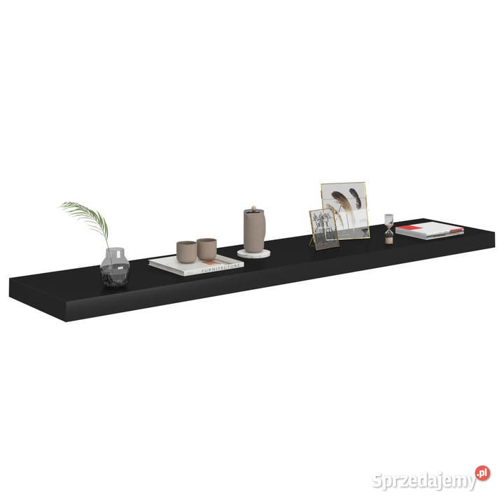 Półka ścienna czarna 120x235x38 MDF WM323841
