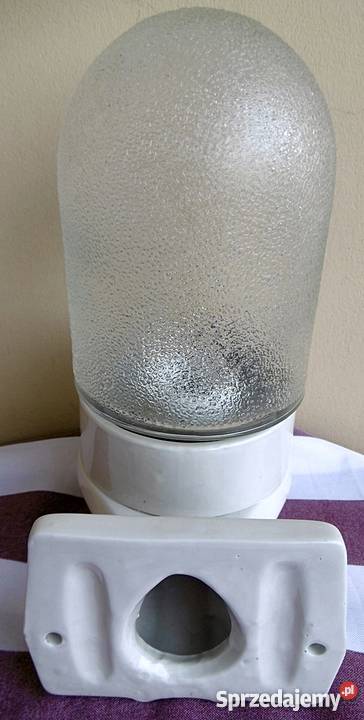 Lampa porcelanowa na ścianę szklany klosz E 27 wielkopolskie Ostrów Wielkopolski