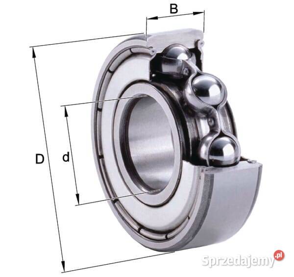 Łożysko kulkowe zwykłe 35x62x14 mm INAFAG Kamionna