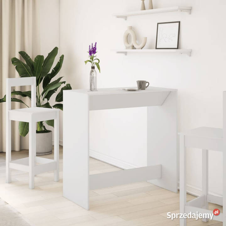 Stolik barowy biały 102x50x1035 materiał Warszawa