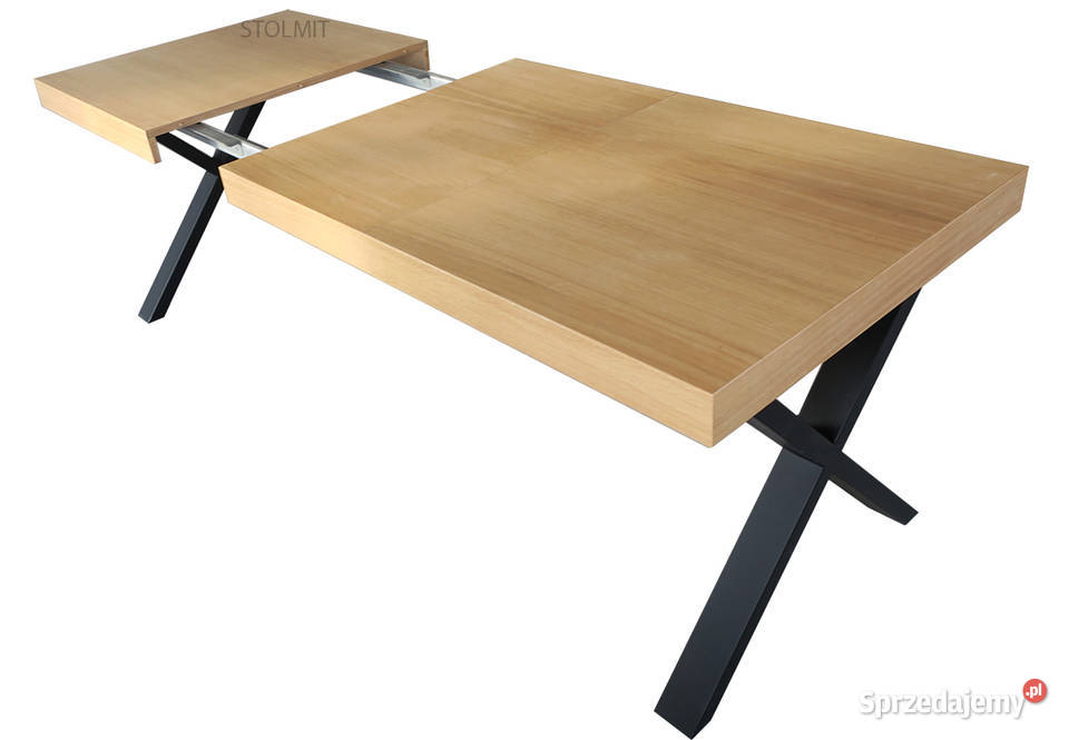 Stół loft industrialny nogi czarne X stal blat 120cm Warszawa sprzedam