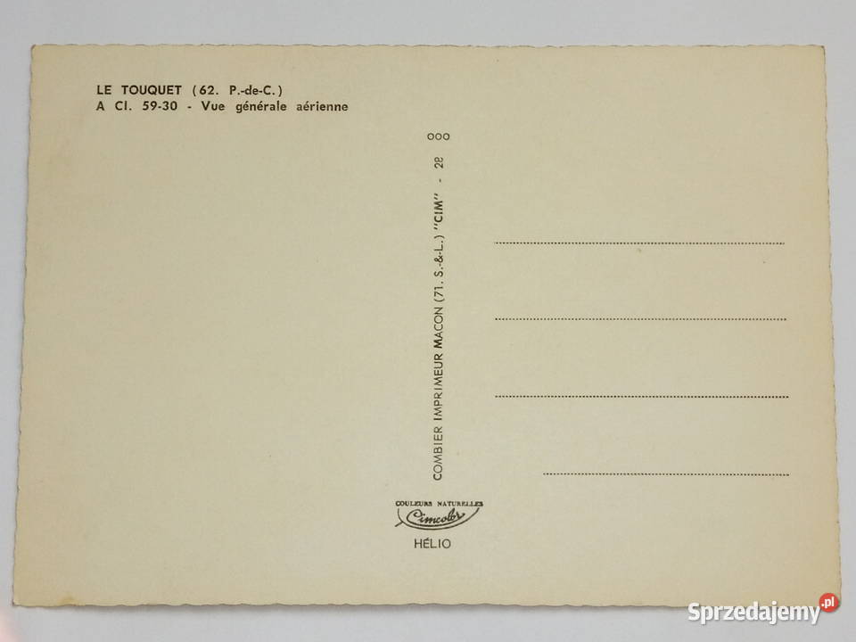 Pocztówka Francuska z lat 60tych NOWA Dąbrowa Górnicza