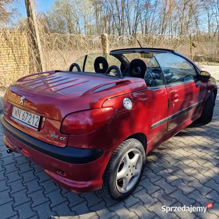 Peugeot 206 CC 16 16V 109 Kabriolet kupiony w polskim salonie 206 CC mazowieckie