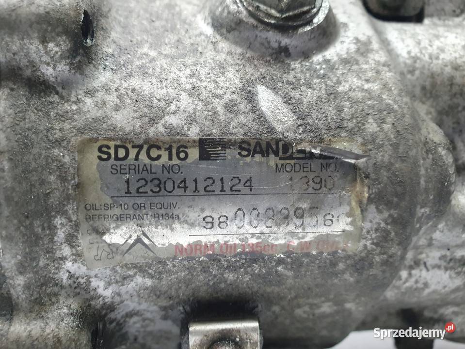 SPRĘŻARKA KLIMATYZACJI Peugeot 3008 16 HDI osobowe Kompresory klimatyzacji Chełm