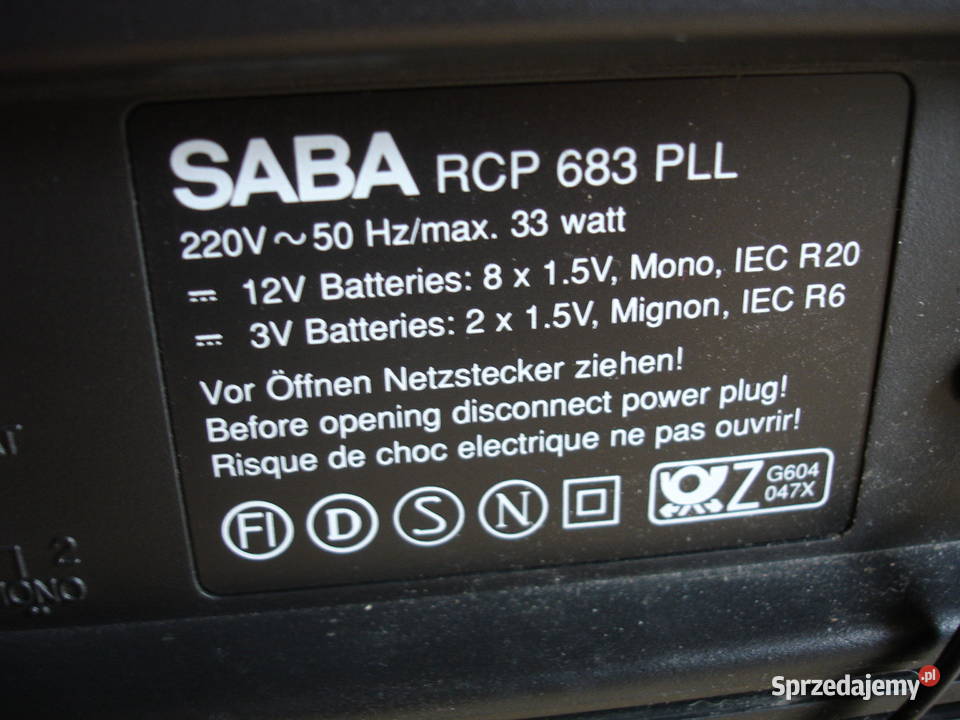 Radiomagnetofon SABA RCP683 Radioodtwarzacze Zielona Góra