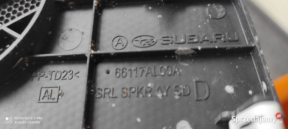 Kratka głośnika prawa lewa Subaru 66117AL02A Rok produkcji 2018 Częstochowa
