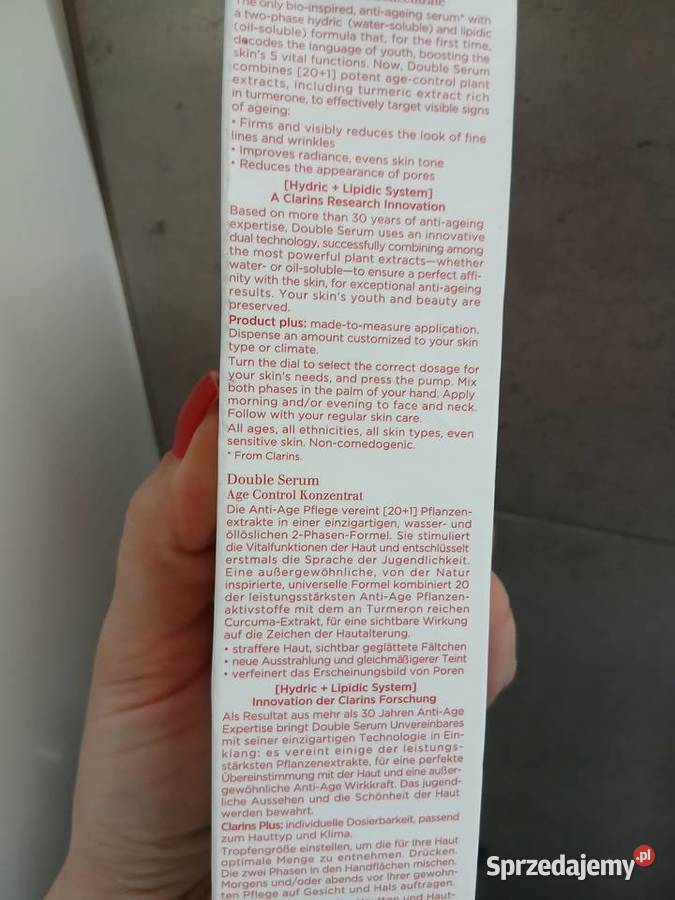 Clarins double serum liftingujące serum do Warszawa sprzedam