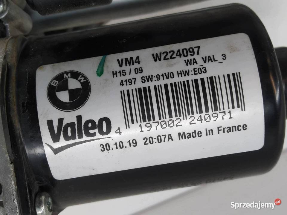 MECHANIZM WYCIERACZEK PRZÓD EUROPA W224097 Bmw Rok produkcji 2019 Mechanizmy wycieraczek