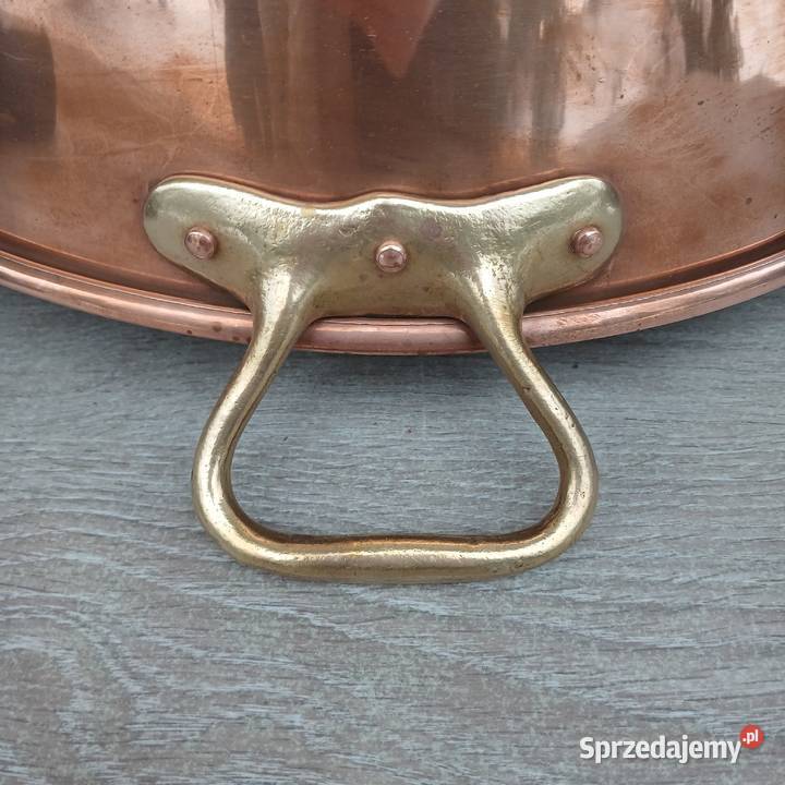 Duża miedziana misa miedziany garnek do powideł Warszawa
